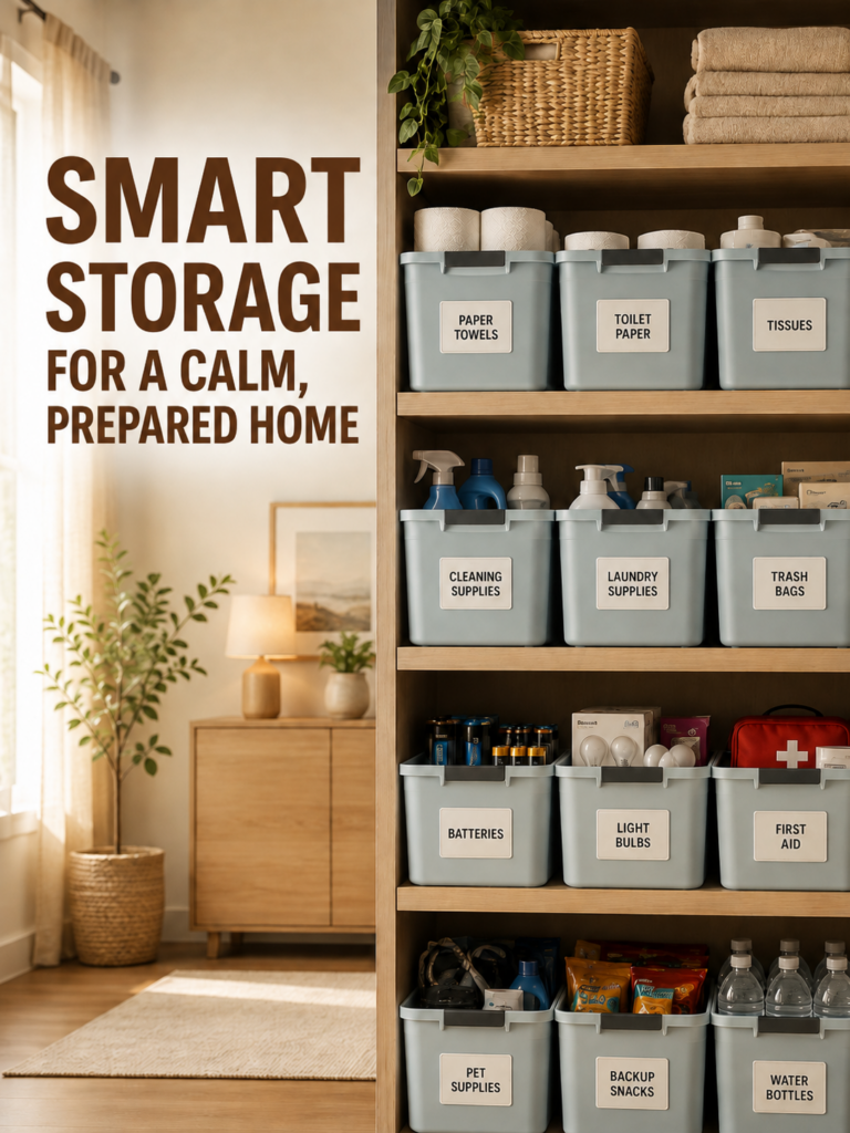 smart storage for a calm prepared home