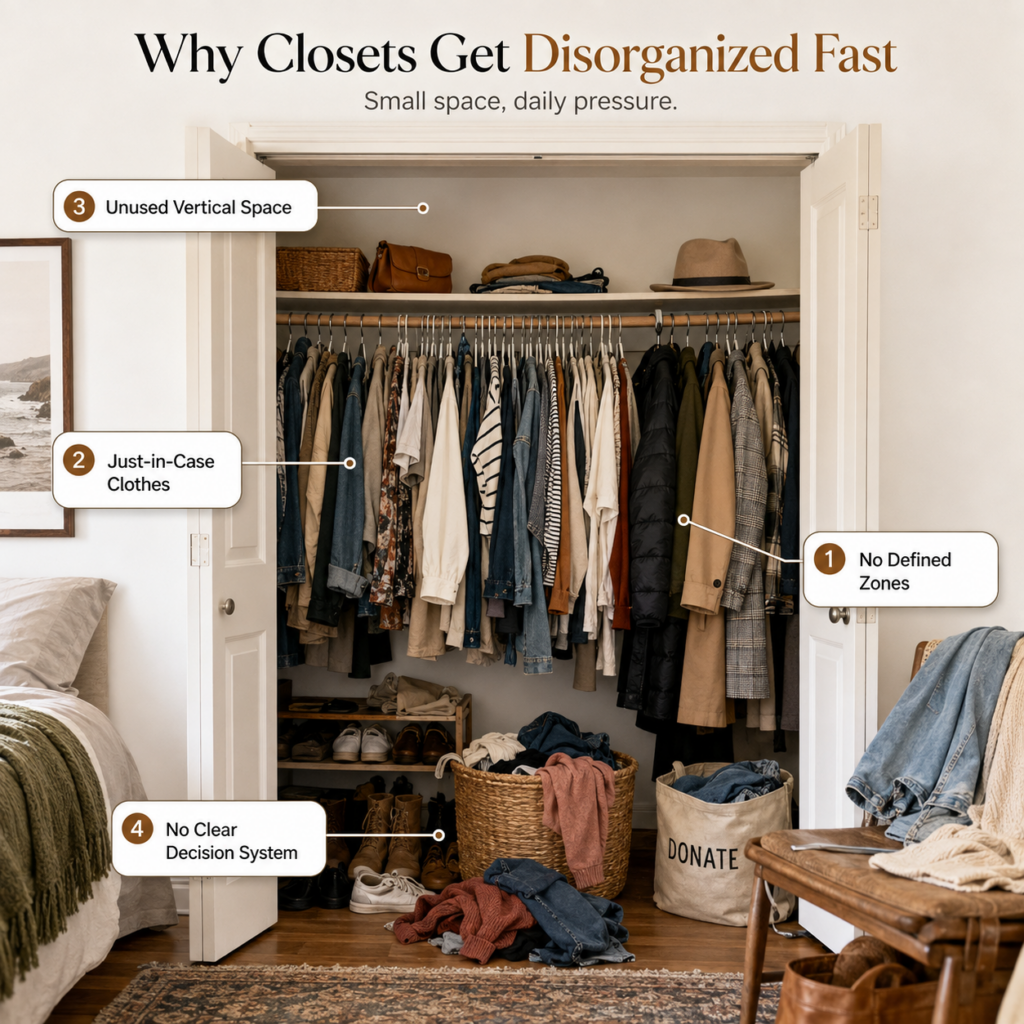 why closets get disorganized fast