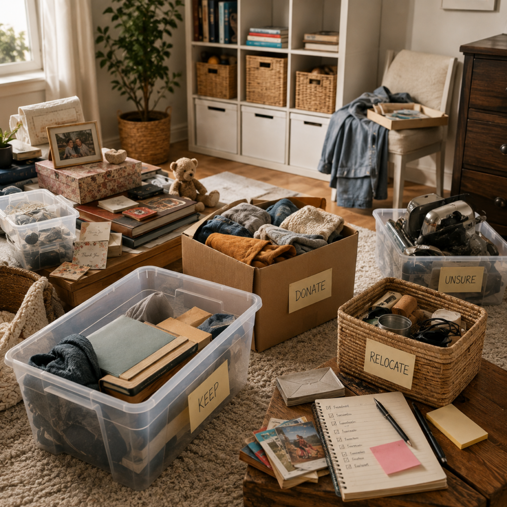 convert a messy room by organizing a storage