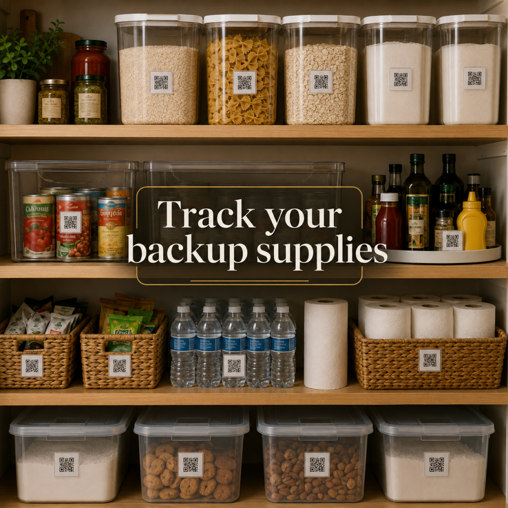 trakc your kitchen backup supplies with qr labels