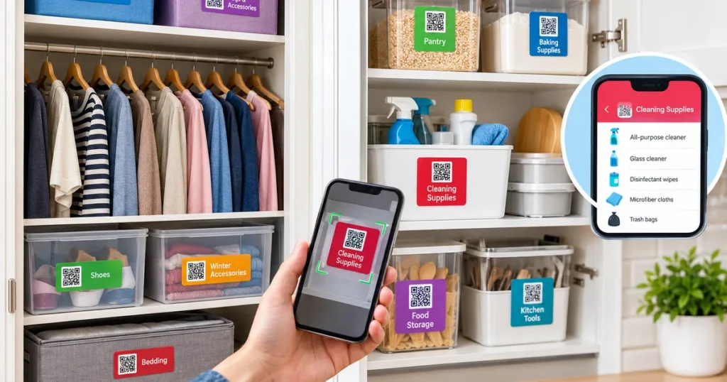 How to Organize Closets and Cabinets With QR Labels